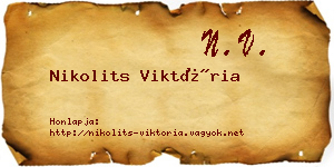 Nikolits Viktória névjegykártya